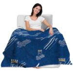 kansas city royals fan spirit royal blue blanket latest model