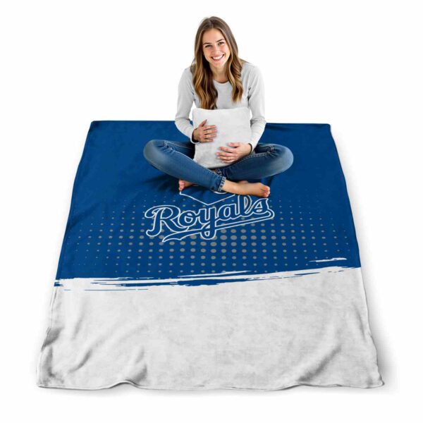kansas city royals gradient dots royal blue blanket high quality