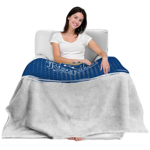 kansas city royals gradient dots royal blue blanket latest model