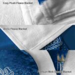 kansas city royals gradient dots royal blue blanket premium grade