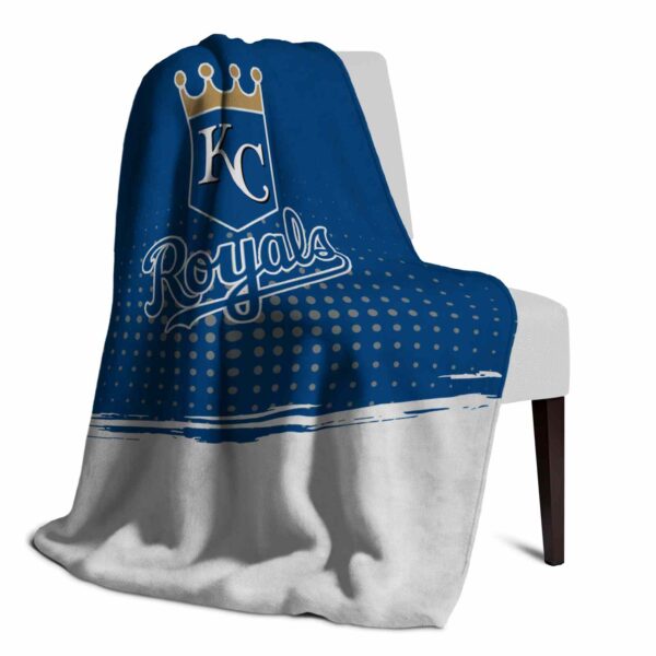 kansas city royals gradient dots royal blue blanket top rated