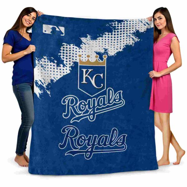 kansas city royals grunge texture royal blue blanket fashion forward