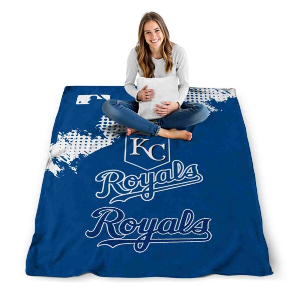 kansas city royals grunge texture royal blue blanket high quality