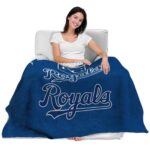 kansas city royals grunge texture royal blue blanket latest model