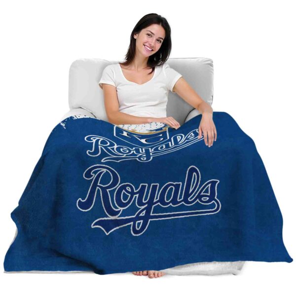 kansas city royals grunge texture royal blue blanket latest model