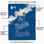 kansas city royals grunge texture royal blue blanket new arrival