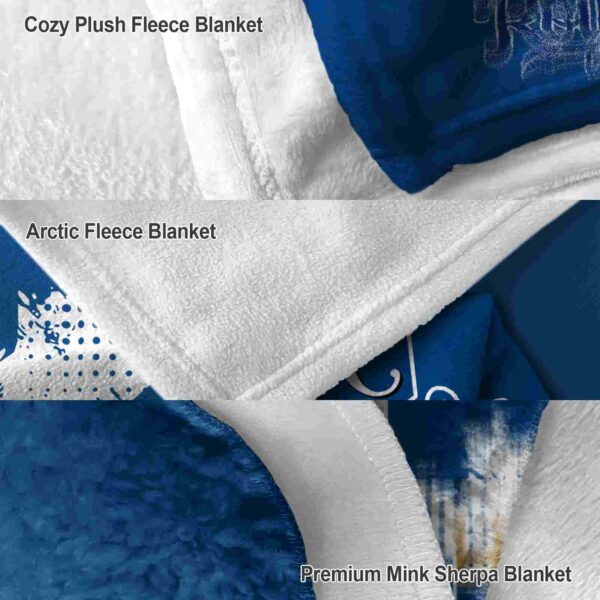 kansas city royals grunge texture royal blue blanket premium grade