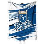 kansas city royals paint streaks royal blue white blanket best selling