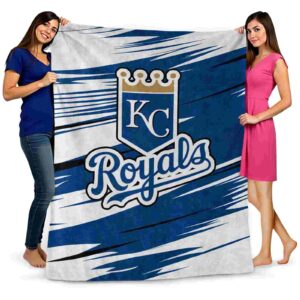 kansas city royals paint streaks royal blue white blanket fashion forward
