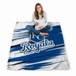 kansas city royals paint streaks royal blue white blanket best selling