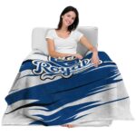 kansas city royals paint streaks royal blue white blanket best selling