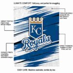 kansas city royals paint streaks royal blue white blanket best selling