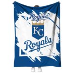 kansas city royals splatter effect royal blue blanket best selling