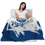 kansas city royals splatter effect royal blue blanket latest model