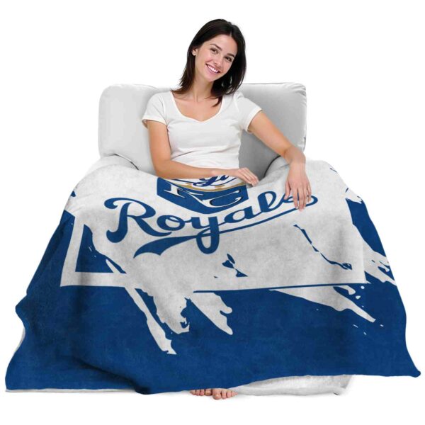 kansas city royals splatter effect royal blue blanket latest model