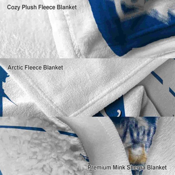 kansas city royals splatter effect royal blue blanket premium grade