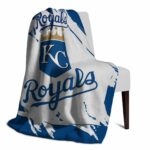 kansas city royals splatter effect royal blue blanket top rated