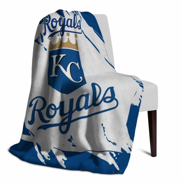kansas city royals splatter effect royal blue blanket top rated