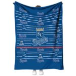 kansas city royals striped pattern royal blue blanket best selling