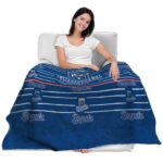 kansas city royals striped pattern royal blue blanket latest model