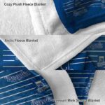 kansas city royals striped pattern royal blue blanket premium grade