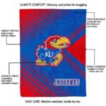 kansas jayhawks diagonal stripes blue blanket new arrival