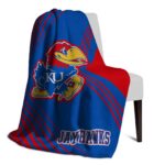 kansas jayhawks diagonal stripes blue blanket top rated