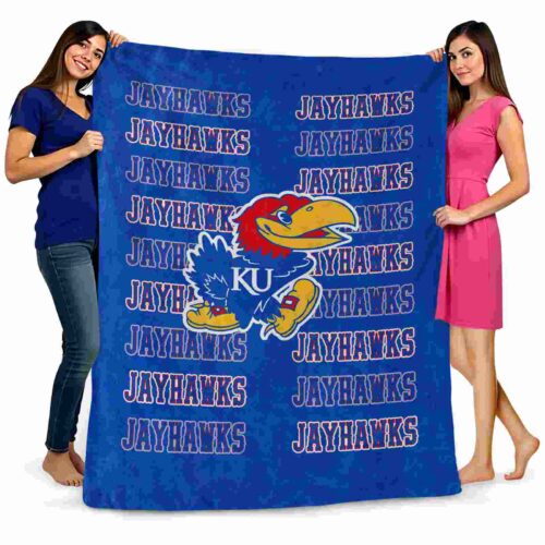 kansas jayhawks fan pride blue blanket fashion forward