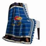 kansas jayhawks football field blue blanket best selling