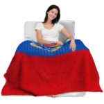 kansas jayhawks gradient dots blue blanket best selling