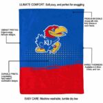kansas jayhawks gradient dots blue blanket best selling