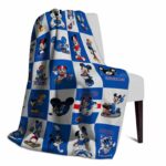 kansas jayhawks mickey minnie blue white blanket top rated