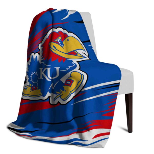 kansas jayhawks paint streaks blue white blanket top rated