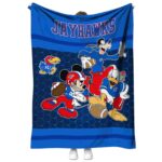 kansas jayhawks three musketeers blue blanket best selling