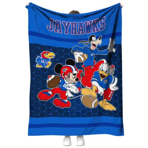 kansas jayhawks three musketeers blue blanket best selling