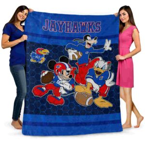 kansas jayhawks three musketeers blue blanket fashion forward