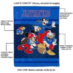 kansas jayhawks three musketeers blue blanket best selling