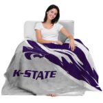 kansas state wildcats brushstrokes purple white blanket best selling