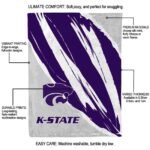 kansas state wildcats brushstrokes purple white blanket best selling