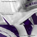 kansas state wildcats brushstrokes purple white blanket best selling