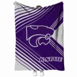 kansas state wildcats diagonal stripes purple blanket best selling