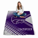 kansas state wildcats diagonal stripes purple blanket best selling