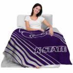 kansas state wildcats diagonal stripes purple blanket best selling