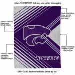 kansas state wildcats diagonal stripes purple blanket best selling