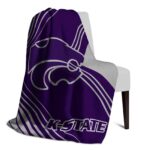 kansas state wildcats diagonal stripes purple blanket best selling