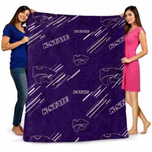 kansas state wildcats fan spirit purple blanket fashion forward