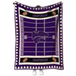 kansas state wildcats football field purple blanket best selling