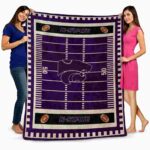 kansas state wildcats football field purple blanket best selling