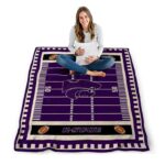 kansas state wildcats football field purple blanket best selling