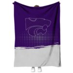 kansas state wildcats gradient dots purple blanket best selling